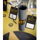 Rond de serviette VIP deco chic noir or