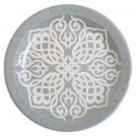 Assiettes Motif Oriental carton argent 23 cm les 10