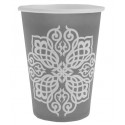 Gobelets Motif Oriental Carton Argent les 10