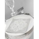 Serviette de table motif oriental argent en papier