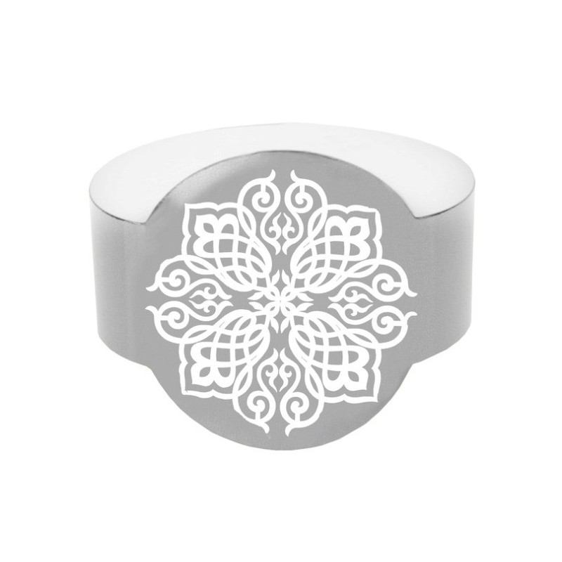 Rond De Serviette Oriental Argent Les 6