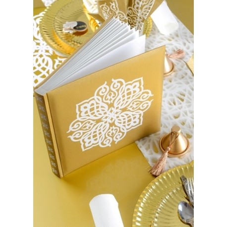 Livre d'or oriental or et blanc