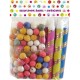 100 boules dancing cotillon multicolore et 5 sarbacanes