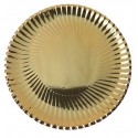 Assiette carton metallise or 30 cm brillant les 10