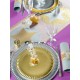 Assiette carton metallise or grande assiette table festive