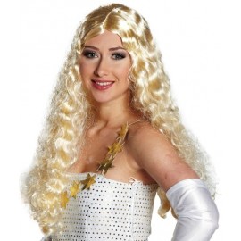 Perruque Ange Tinsel blonde Etoiles or bouclée femme
