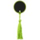 Ardoise marque place rond et pompon vert anis les 4