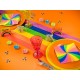 Ruban Arc en ciel Satin 10 mm