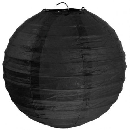 Lanterne Boule Chinoise Papier Noir 50 cm