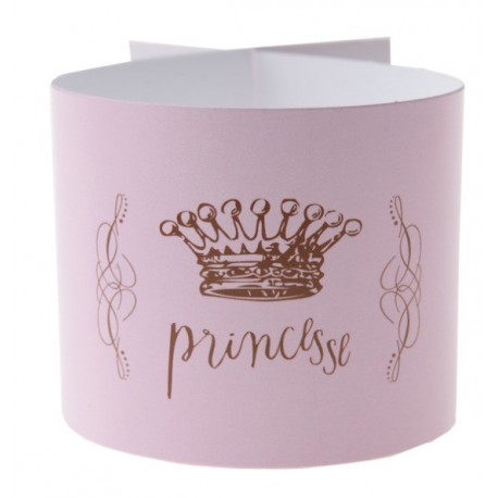 Rond de serviette Princesse rose les 6