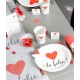 Boite à dragées coeur plexi transparent 6 cm les 4 