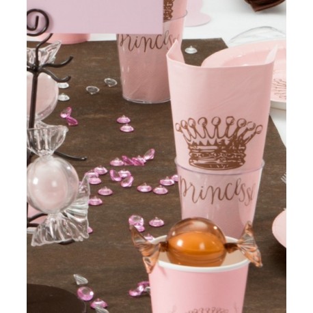 Serviette de table Princesse rose les 20