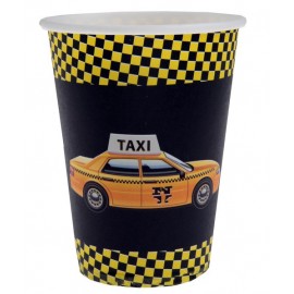 Gobelets New York Taxi Carton Noir les 10