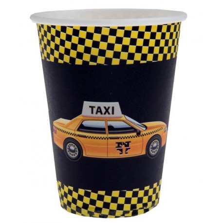 Gobelet New York Taxi Carton Noir les 10