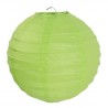 Lanternes Boule Chinoise Papier Vert Anis 30 cm les 2