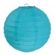 Lanterne boule chinoise papier turquoise 30 cm les 2
