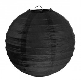 Lanterne boule chinoise papier noir 30 cm les 2