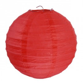 Lanternes Boule Chinoise Papier Rouge 30 cm les 2