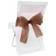 housses de chaise intisse blanc noeud chocolat les 10