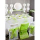 housse de chaise intisse blanc noeud vert anis les 10