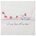 Serviettes de table Vive les mariés les 20