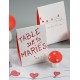 Marque table Vive les mariés Blanc Rouge les 6