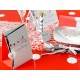 Marque table vive les maries blanc rouge les 6