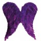 Ailes d'ange en plumes violettes adulte