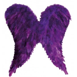 Ailes d'ange en plumes violettes adulte