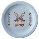 Assiette Pirate Carton Bleu ciel 22.5 cm les 6