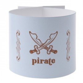 Rond de serviette Pirate Bleu ciel les 6