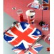 Assiette Angleterre drapeau Union Jack 23 cm les 10