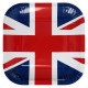 Assiettes Angleterre drapeau Anglais 23 cm les 10