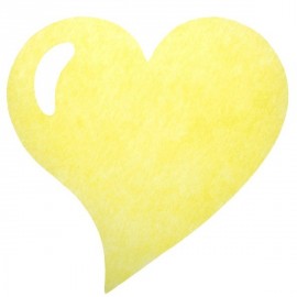 Sets de table coeur intissé jaune les 50