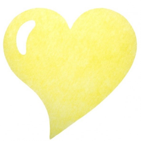 Set de table coeur intissé jaune les 50