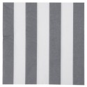 Serviette de table rayée gris blanc les 20 