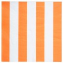 Serviette de table rayée orange blanc en papier les 20