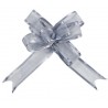 Mini noeuds organdi argent les 5