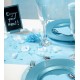 Petales Bleu Turquoise en tissu idee deco de table