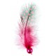 Plume Fushia Léopard Assortie avec Perle les 6