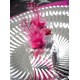 Plume Fushia Léopard avec Perle deco chic