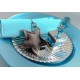 Plumes Bleu Turquoise Léopard avec Perle deco chic
