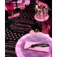 Plume Glamour Noire Fushia Deco chic glamour