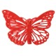 Papillon metal rouge sur pince les 4