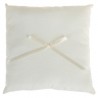 Coussin alliances coton ivoire et noeud ruban