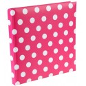Livre d'or fuchsia à pois blancs