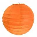 Lanternes Boule Chinoise Papier Orange 30 cm les 2