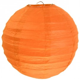 Lanterne boule chinoise papier orange 50 cm