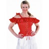 Déguisement Blouse Carmen Rouge Deluxe Femme