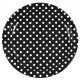 Assiette Carton noir à Pois blanc 23 cm les 10- Assiette à Pois 